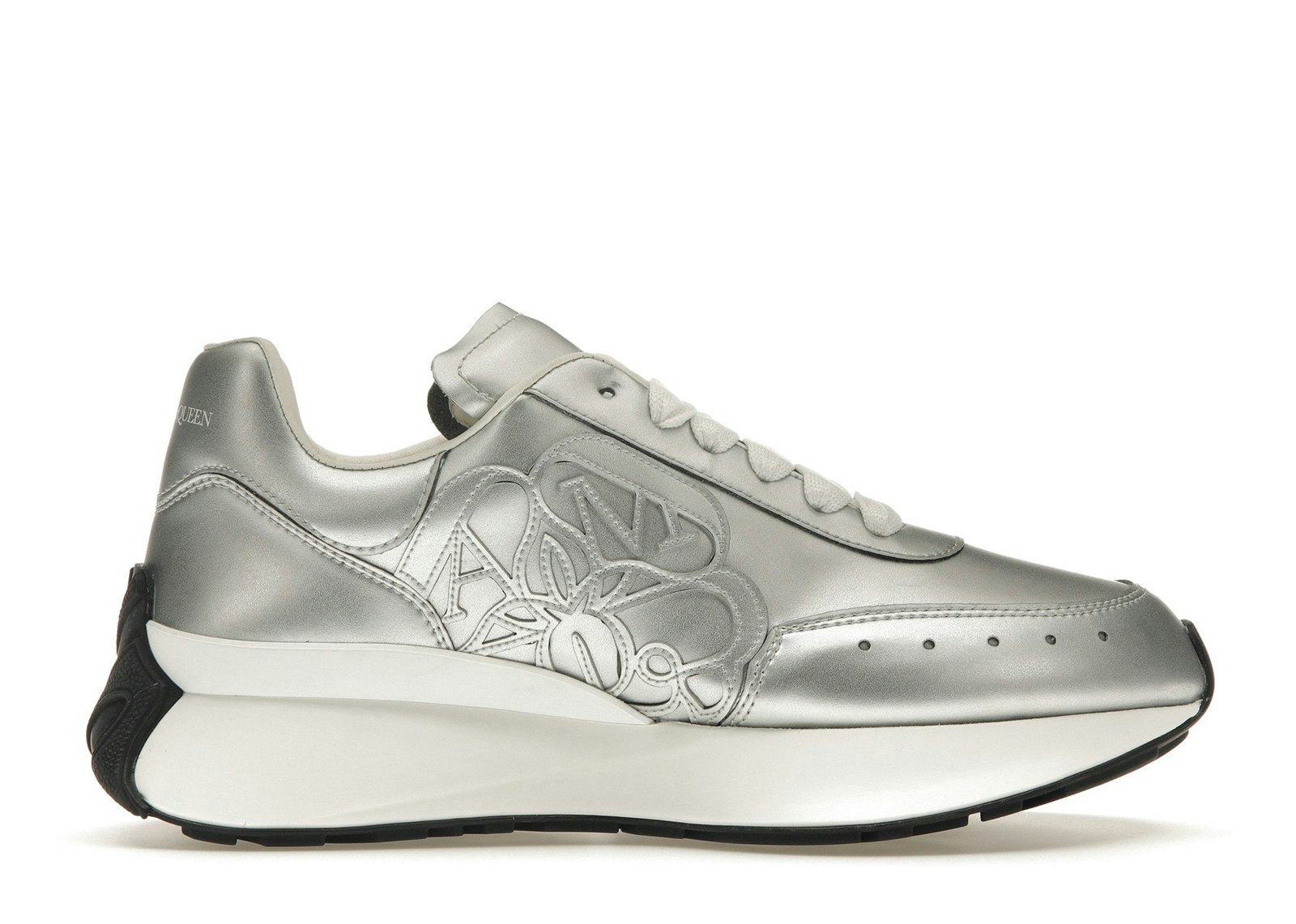 Buy Alexander McQueen Oversized Sneaker 'White Silver Crystal' - 687331  WIB9X 9071 | GOAT